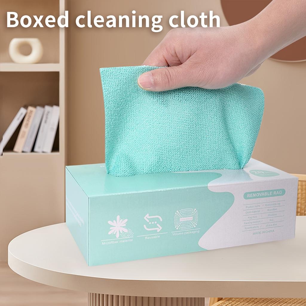 High qualityExtractable Dishcloths 20pcs/Box, Microfiber Cleaning Cloths for Dishes & Utensils Multi-Purpose Towels, Double-Sided Scrubbers, Scouring