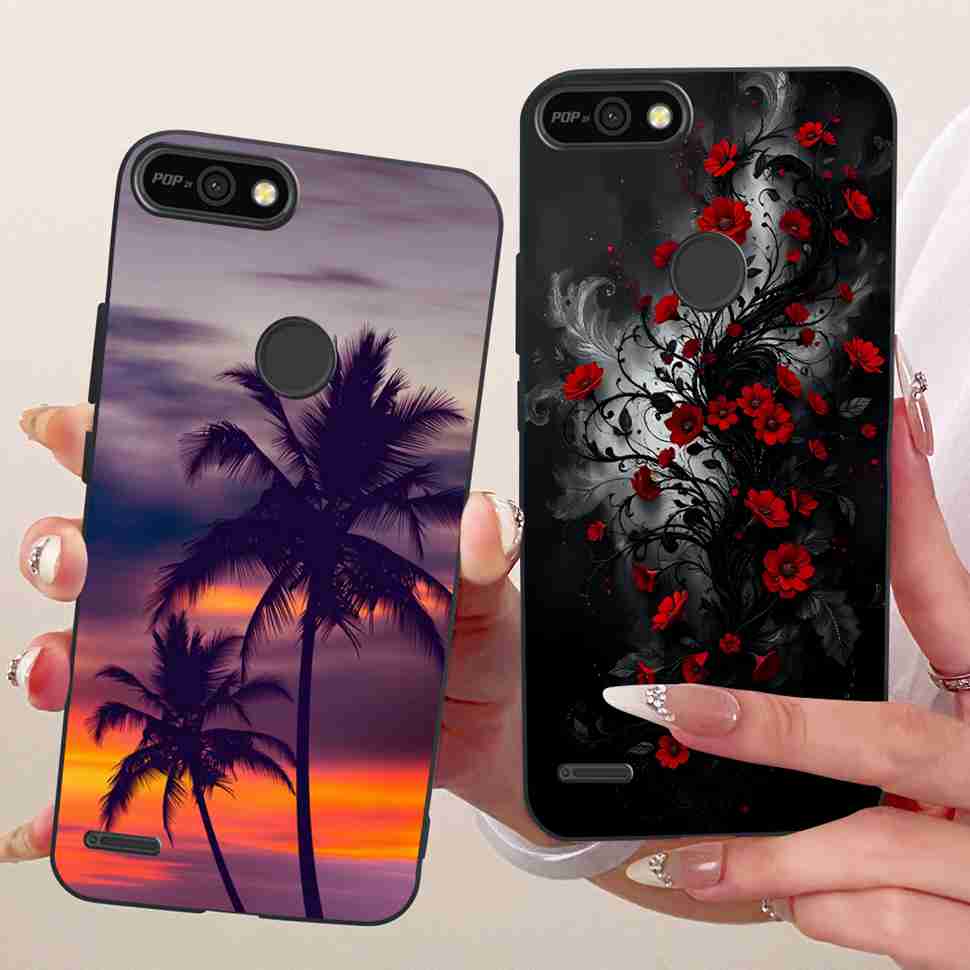 For Tecno Pop 2 F B1c Case Cartoon Lion Butterfly Silicone TPU Black Cover For Tecno Pop 2F POP 2F 5.45" Phone Cases Coque