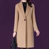 Autumn Winter Korean Woolen Coats Office Lady Overcoat Cashmere Woman Clothes