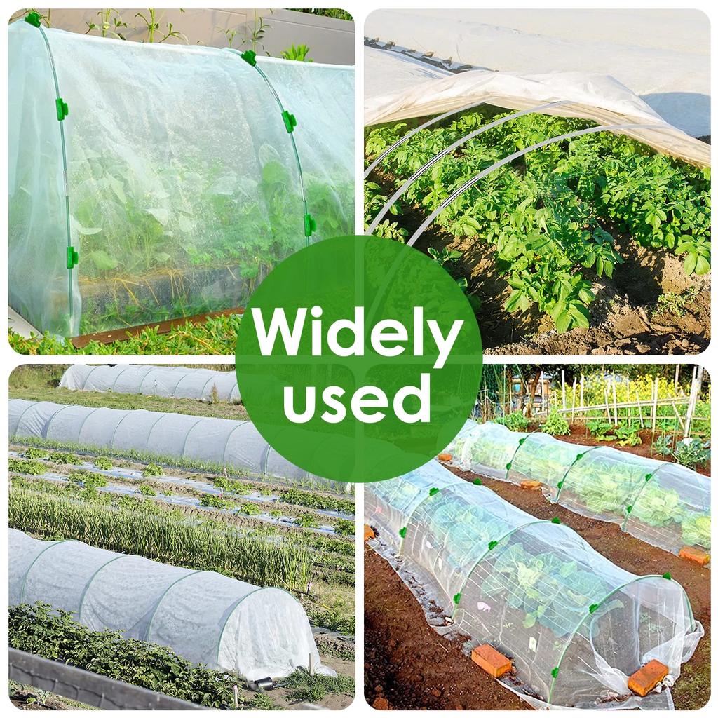 Set Arcuri Sere 15/30 Buc Reutilizabil Flexibil Fibra de Sticla Set de Creștere cu Plasă Protectoare Suport Arc Tunel Plante Grădină