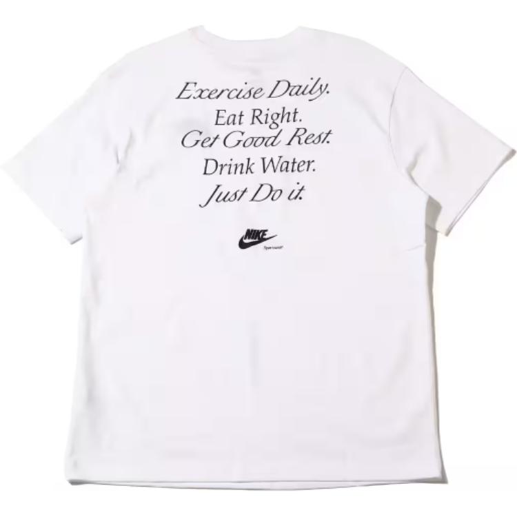Nike Solid Color Crew Neck Pullover Short Sleeve T-Shirt Women Tops White DR9025-100