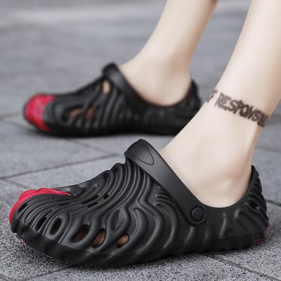 Large Size Hole Shoes Men's Summer Wear Non-slip Thick-soled Sandals Couple Beach Bag Head Slippers Casual Sandals