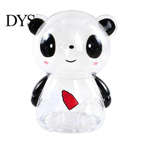 Decorative Coin Bank Clear Panda Piggy for Kids, Plastic Cash Bank, Money Savings Jar Saving Box Decoration, Christmas Birthday Girls Boys Transparent