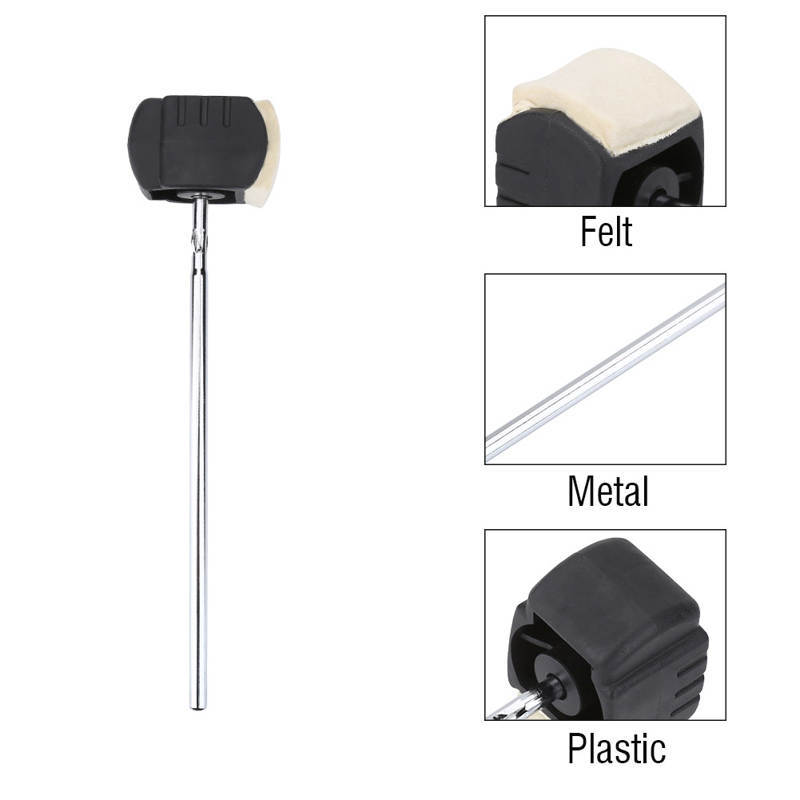 Drum Pedal Beater Bass Drum Pedal Beater Felt Handle Percussion Instrument Accessory