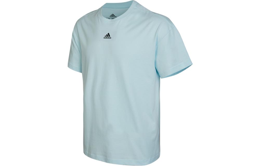 Adidas T Shirts Men s Sky Blue Crew Neck Moderate Straight Fit HK2858 XL