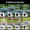 Solarbrunnen, 4 W, Vogelbad-Springbrunnenpumpe, verbesserter Springbrunnen mit Glasplatte und farbigen LED-Leuchten, 7 Düsen und 4 Halterungen