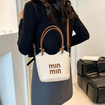 Gewebte Handtasche Damen neue modische Handtasche mit großem Fassungsvermögen vielseitige hochwertige Tragetasche