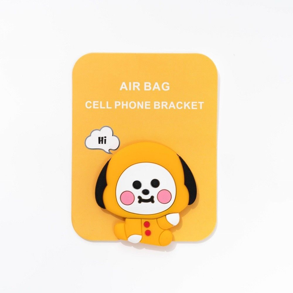 Bt21 Cartoon Handheld Phone Holder, Desk Extendable Airbag, Cute Headphones Organizer, Idol Accessories