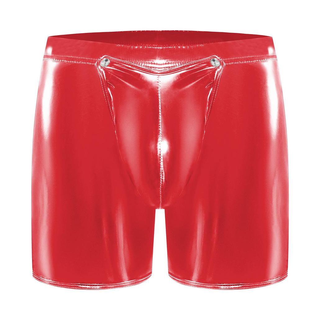 Men’s Shiny PVC Open Crotch Briefs - Accurate Size, No Odor