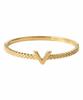 Alleun Silver 925 V Initial Layered Silver Ring
