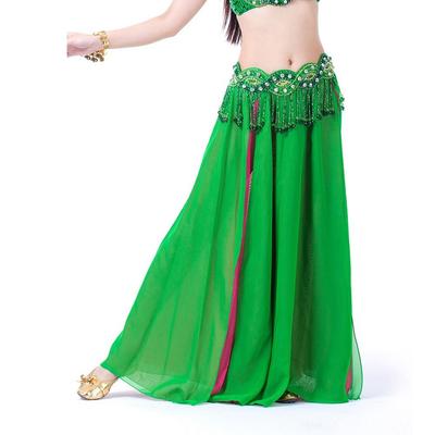 Chiffon Dancing Skirt Shining Show Costumes Fashion Belly Dance Skirt  Women
