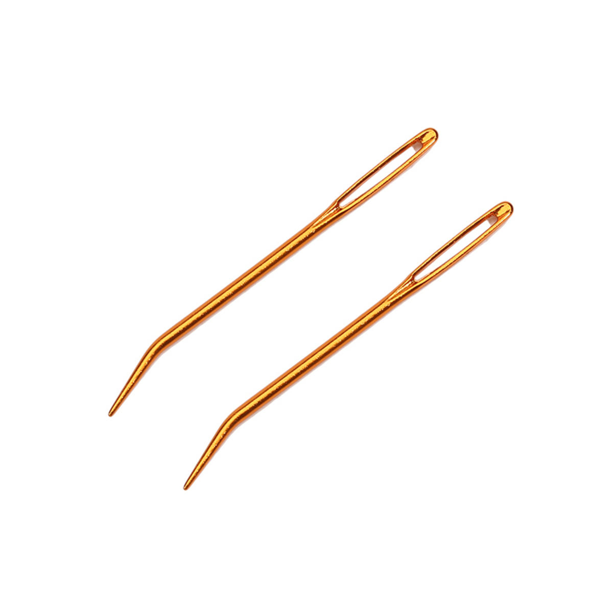 

2Pcs Bent Tip Tapestry Needles Yarn Knitting Weaving Needles Big Eye Curve Bent Needle Knitting Crochet DIY Sewing Accessories one size золотой