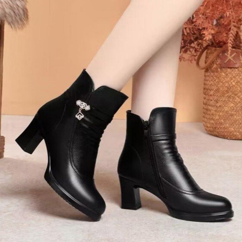 New Cotton Shoes and Boots, Fleece Shoes, Middle-aged and Elderly Women's Shoes, Short Boots