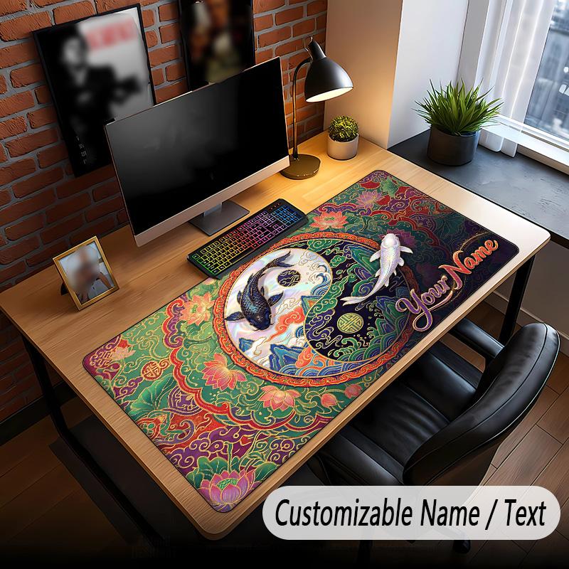 Music General Theme Custom Mouse Pad Personalized With Name Text Customized Desk Mat For Office Home Decor