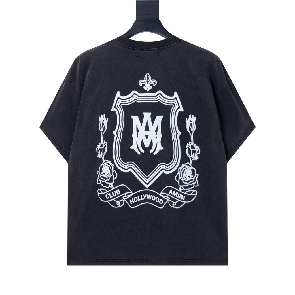 6508 Amiri 2026 Summer New Men's and Women's Loose High Quality Cotton Plus Size T-shirt Couple T-Shirt