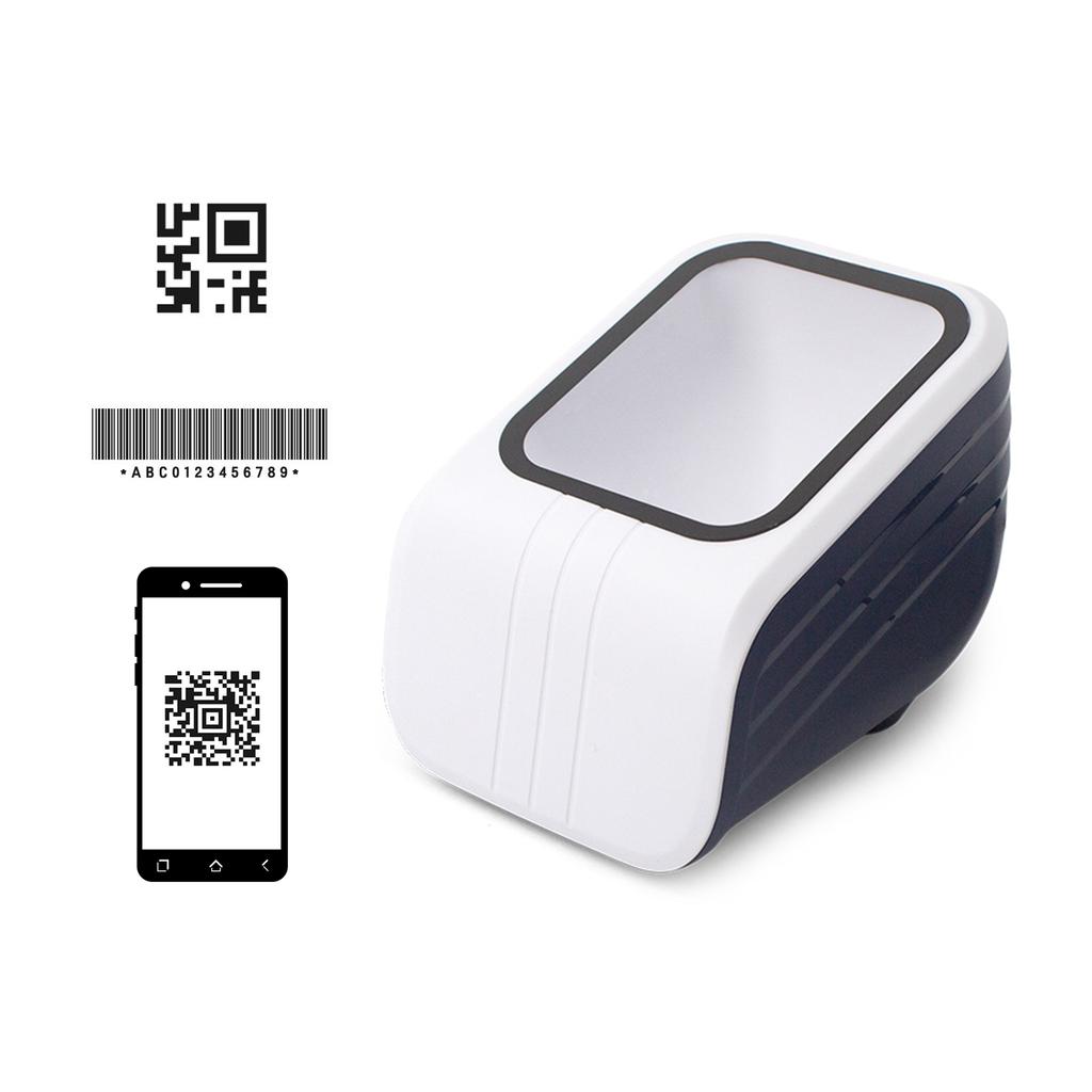 1D 2D QR Barcode Scanner Platform with Voice Announcement Prompt USB Wired Bar Code Reader Hands Free CMOS Image Sensor