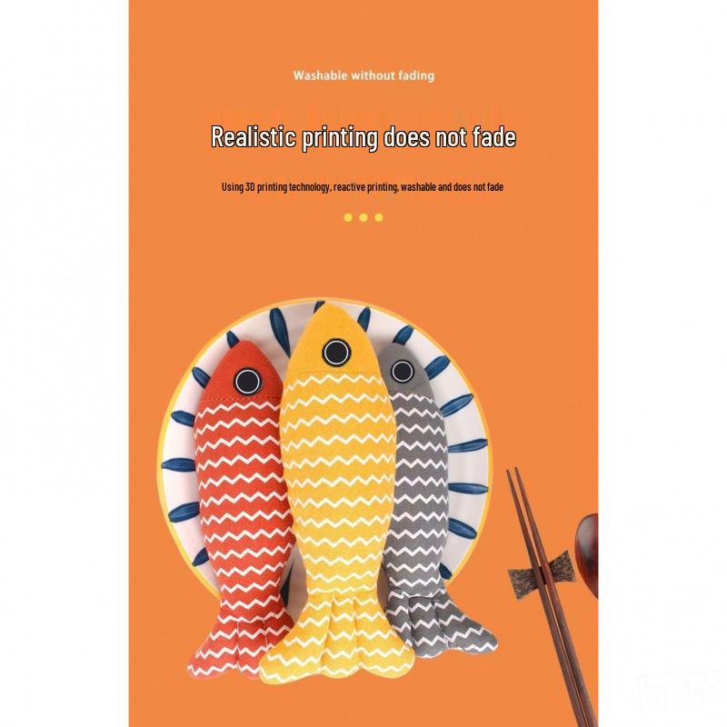 Durable Catnip Fish Toy: Bite-Resistant, Teething Aid for Kittens, Self-Play Boredom Relief