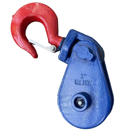 HELIX Heavy-Duty Single-Wheel Snatch Pulley, 2-Ton Snatch Block, 2000kg Capacity, Hook-Type Pulley Block for Tow Trucks, Loading Vehicles, and Wire Ro