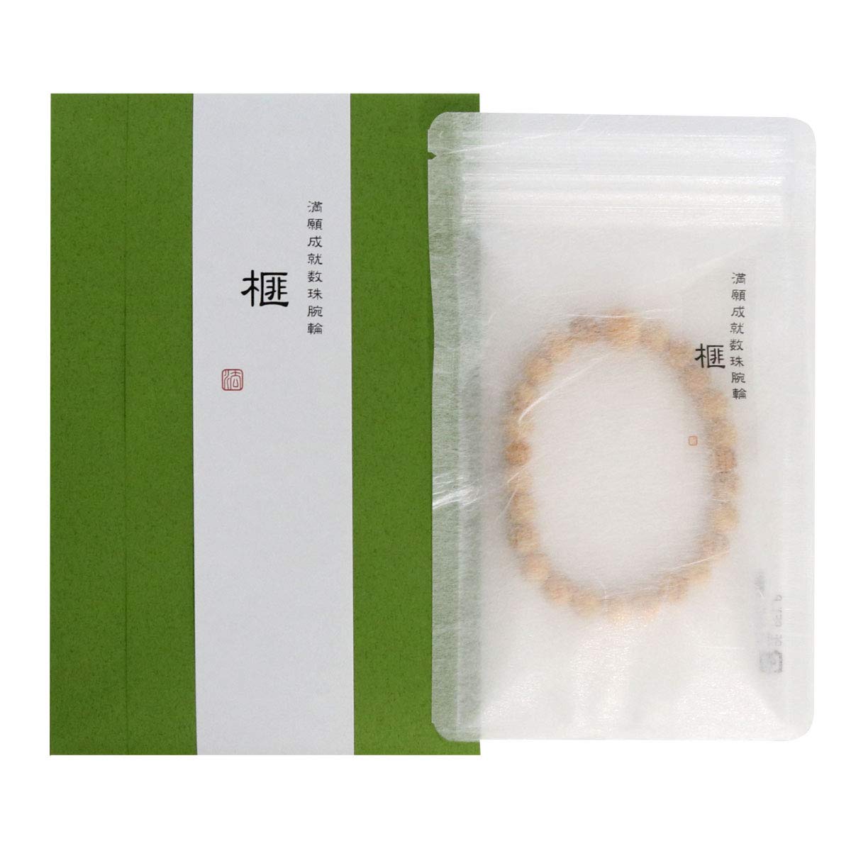 

[Hotokudo] Man ganjojujuzu Bracelet, Kaya Wood