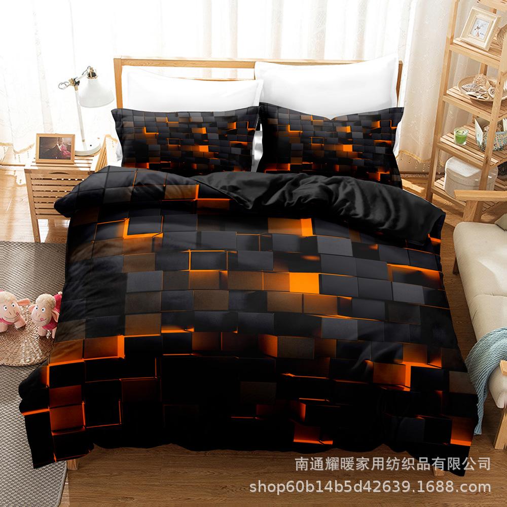 

Европейский и американский 3D градиентный комплект постельного белья из двух предметов, комплект из трех предметов 135X200 quilt two-piece set