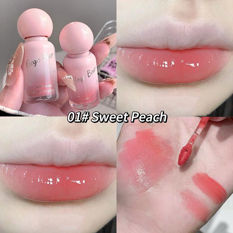 

Зеркальный блеск для губ Gege Bear Black Pink Color Увлажняющий Стойкий цвет Зеркальный блеск для губ Блеск для губ