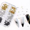 6pc Unique Inspired Nail Art Metal Studs Kit Mixed Sizes Rebellious Style DIY Manicure Accessories For Experts