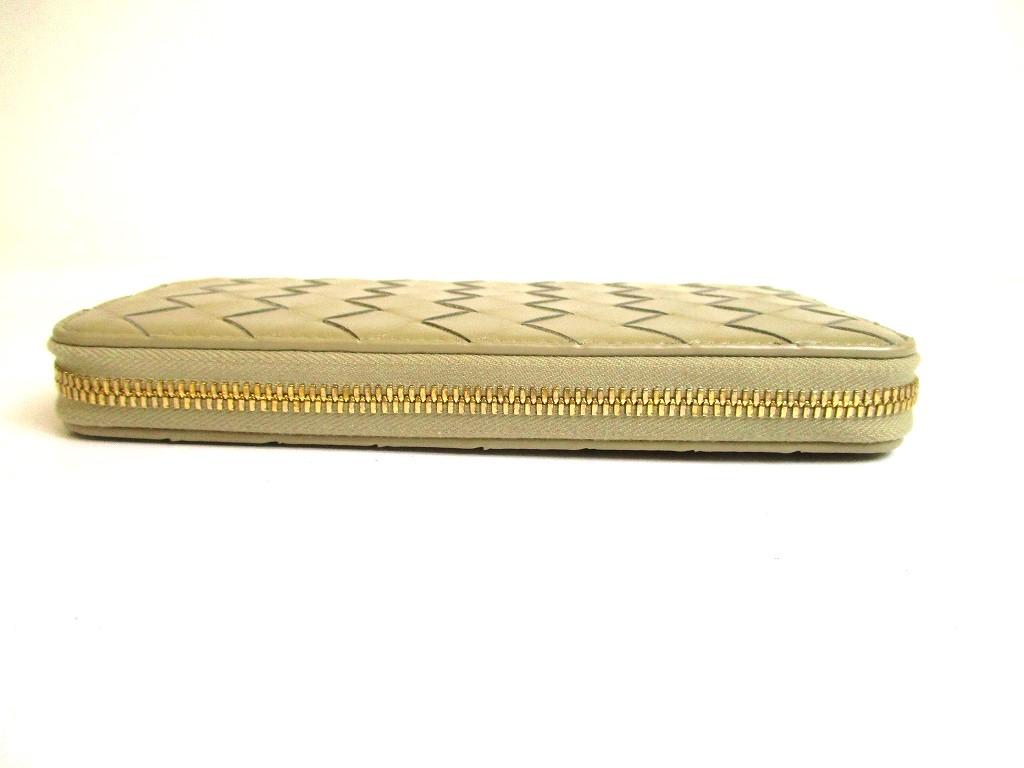 Authentic BOTTEGA VENETA Intrecciato Olive Geen Leather Round Zip Wallet Purse #a197  Refurbished