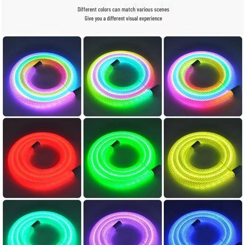 360° RGB LED Dragon Scale Neon Light Strip - Waterproof & Color-Changing