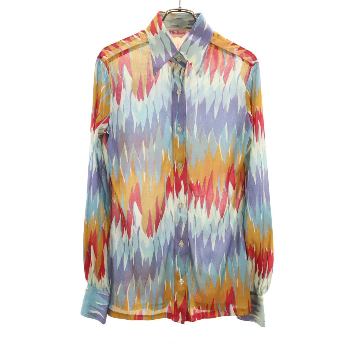 

Elles Belles 70s vintage Overall handle Long sleeve shirt 13/14 Multi Women Used