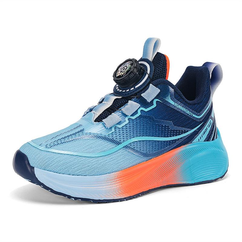 

Children s button sneakers carbon board student professional running shoes breathable mesh new boys and girls training running shoes 39