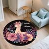 Goat Theme pattern round rug,Carpet Rug for Living Room Bedroom Playroom ,Non-slip Floor Mat,Holiday Gifts and Birthday Gifts.