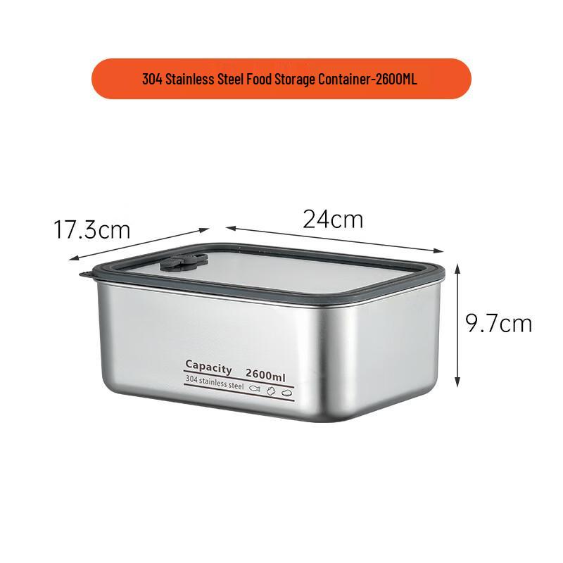 Yipan 304 Stainless Steel Food Storage Container with Visible Lid