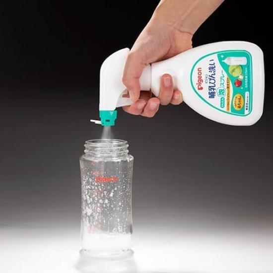 Pigeon Baby Bottle Cleaning Easy Foam Spray, Additive-Free, Food-Grade Ingredients, Refill 250ml x 3