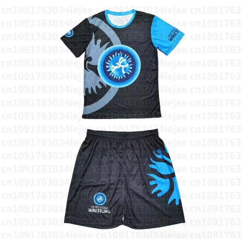 2026 Summer Freestyle Wrestling Set: Breathable, Quick-Drying Y2K Style Short-Sleeve T-Shirt + Shorts Two-Piece Set, Unisex