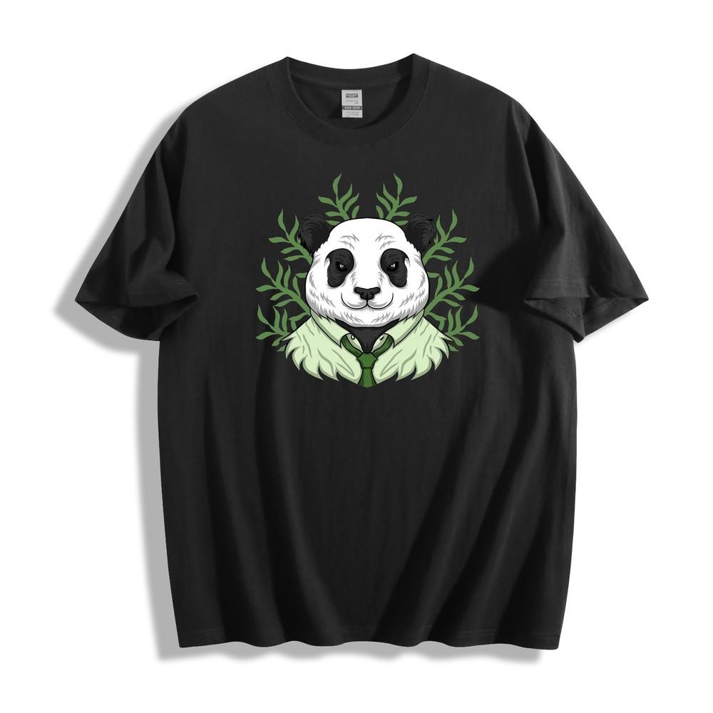 

Деловая панда графическая футболка - Милый животный и офисный стиль дизайн Унисекс футболка 2XL