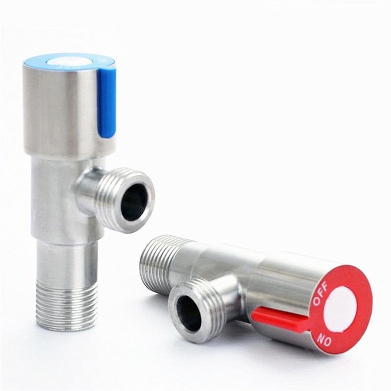 304 Stainless Steel Triangle Valve, One Inlet Two Outlet Water Heater Switch, Three-Way Toilet Stop Valve
