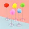 Spring Fur Ball for Cats, Multicolored Suction Cup Toy, Teaser Stick, Interactive Pet Toys, Scratch Toys, Random Color Supplies, 5 Pieces
