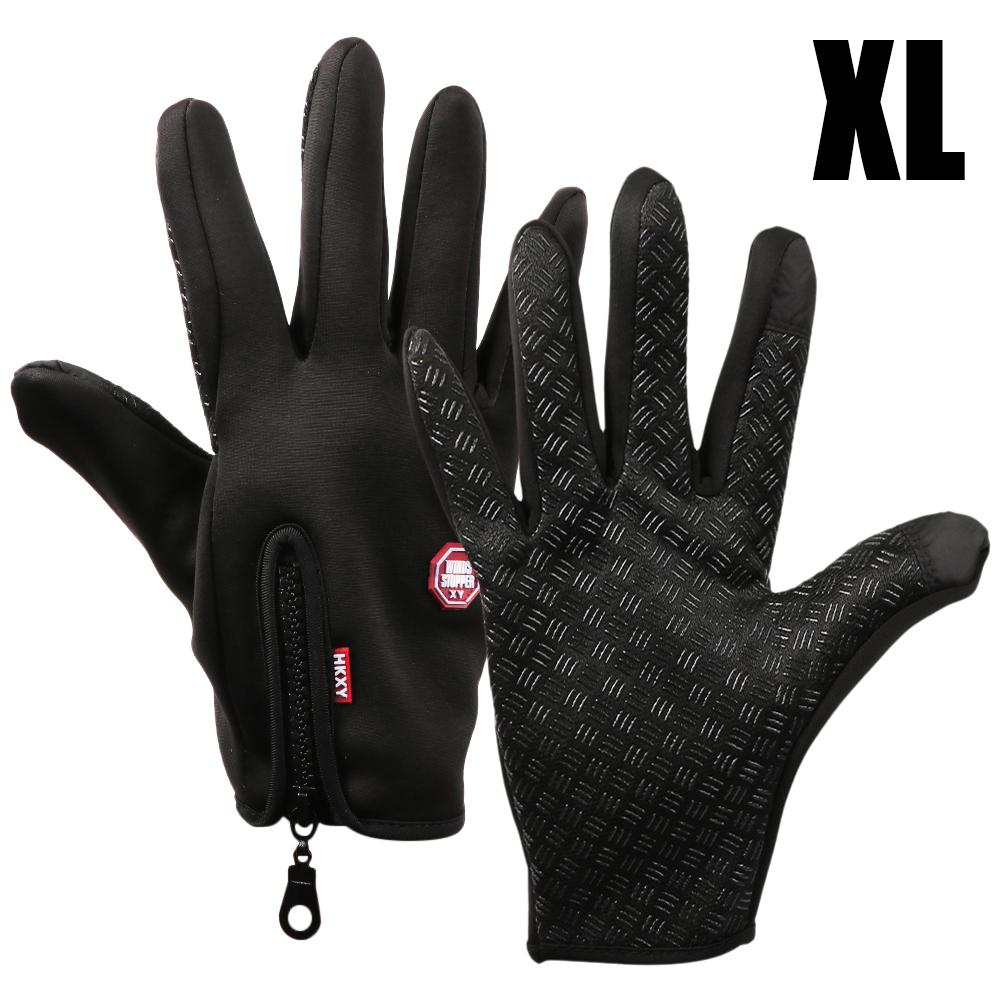 

Мотоциклетные перчатки, зимние теплые перчатки для занятий спортом на открытом воздухе с сенсорным экраном для мужчин и женщин, водонепроницаемые ветрозащитные противоскользящие зимние перчатки XL