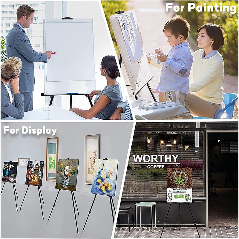 Professional Wooden Easel Wedding Horse Adjustable Portable Metal Painting Stand Fine Art Drawing Shelf Supplies Sketch Tripod