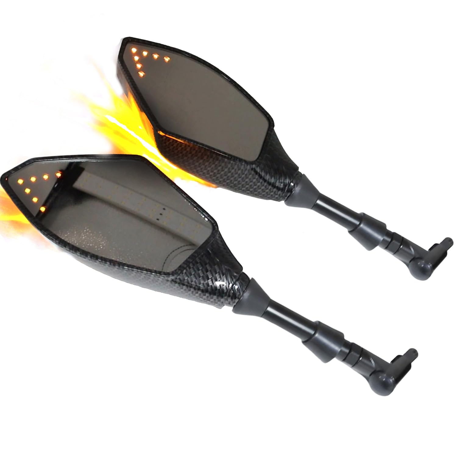 

SZYUMO Мотоциклетное 10мм Конверсионное Зеркало для Велосипеда 8мм Зеркала со Светодиодными Указателями Поворота Зеркала, Правая/Левая Резьба, Комплект, Левая/Правая Резьба, Велосипед/Мопед (И)