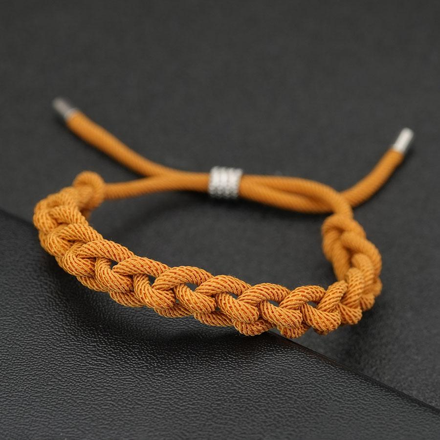 Noter Jedinečný pletený náramek z jednoho vlákna Nastavitelný Unisex Vybraná šňůrka třídy A 3 mm 6 barevných variant Párové náramky na zápěstí