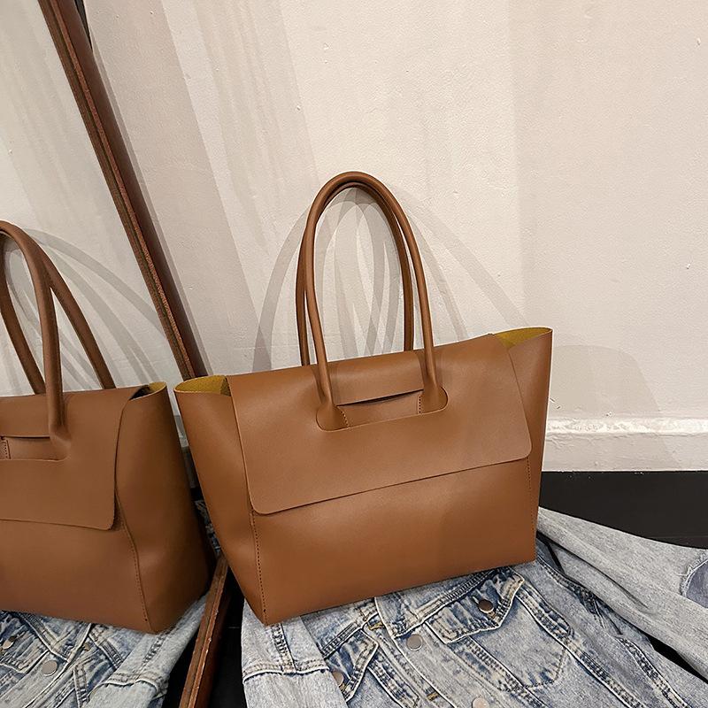 

Премиальная большая женская сумка новая модная большая вместительная сумка-тоут в ретро-стиле для поездок на работу коричневый