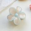 Hair Claw Flower Shape Stable Grip Glossy Shark Hair Clip Half-Tied Hair Ponytail Updo Hair Claw Hair Accessories