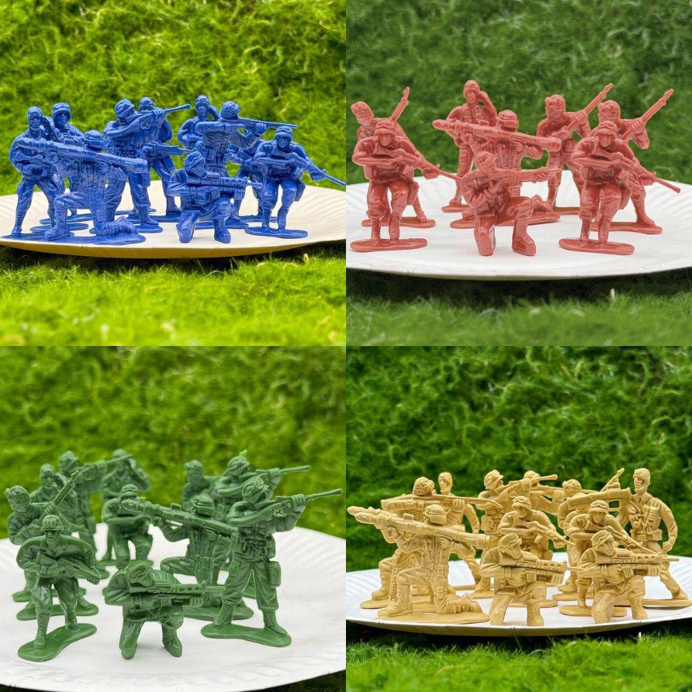 12/36pcs 5cm Plastic Soldier Figurin Sand Table Exercise Military Model Scene Props Desktop Decoration Collection Gift YMY