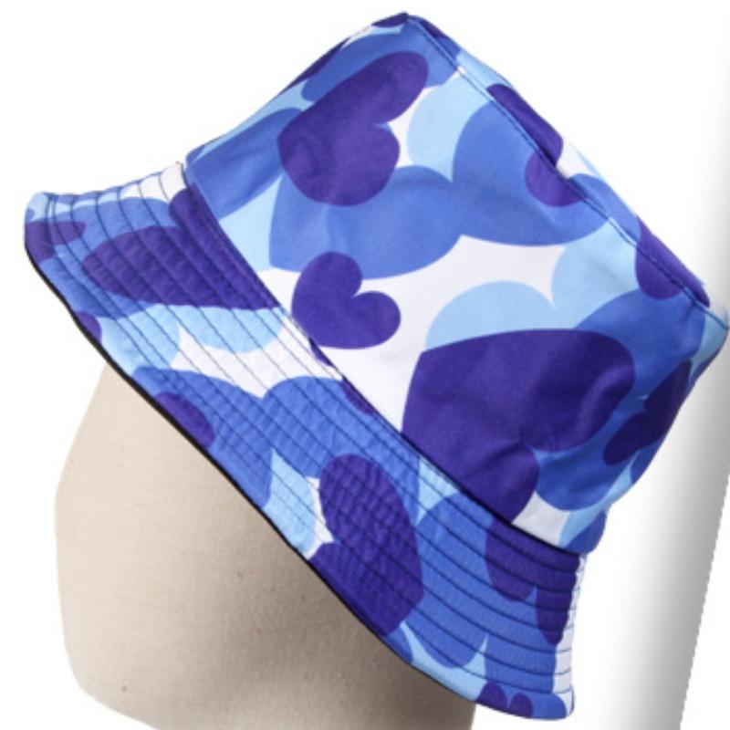 Versatile Hat Style Love Pattern Womens Sunshade Fishermans Hatscaps