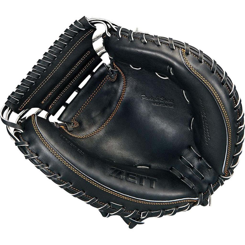 ZETT Pro Status Hard Baseball Schwarz Hergestellt in BPROCM620 Fängerhandschuh, Rechtshänder, (1900), Japan,