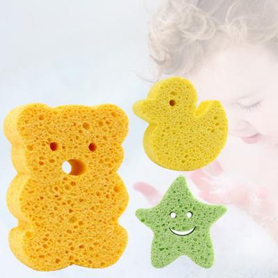 Bath Sponge Cartoon Shape Skin-touch Soft Baby Shower Sponge for Newborn