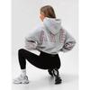 Sweat à capuche imprimé style Hip Hop pour femme en polyester épais pour un style décontracté de rue