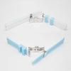 Swatch x Omega compatible rubber strap with type blue with white D-buckle, double-line (light lines)