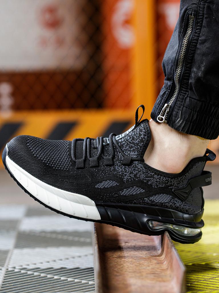 Men's Steel Head Safety Shoes Puncture And Smash Resistant Lightweight Sole Breathable Upper for Outdoor Workshop Work Shoes